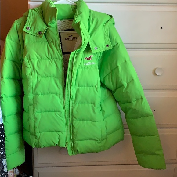 green hollister jacket